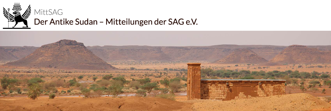 Header der Zeitschrift "Der Antike Sudan. Mitteilungen der Sudanarchäologischen Gesellschaft zu Berlin e. V."